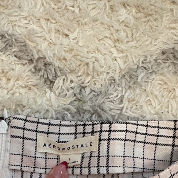 Aeropostale Checkered Mini Skirt in Black and White - Picture 3 of 3